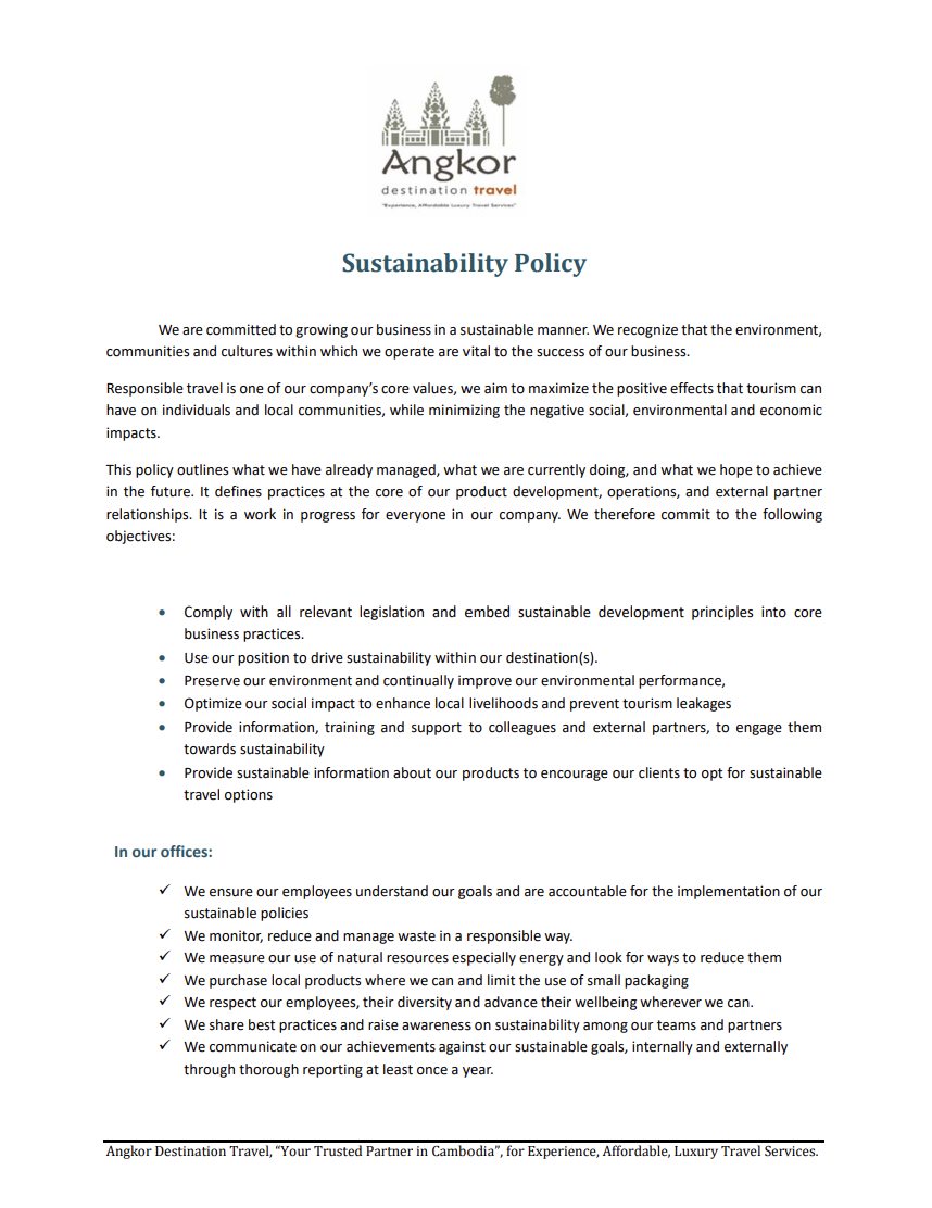 Sustainability Policy